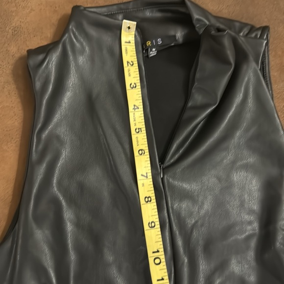 NWT Black Faux Leather Iris Bodysuit - Picture 12 of 12